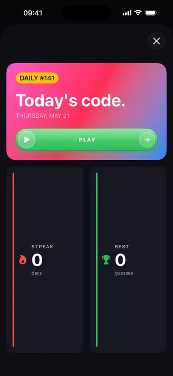 Daily Challenge — day 12 streak